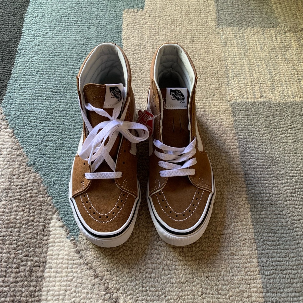 Vans Tiger’s Eye Brown Sk8-Hi Sneakers - Picture 2 of 8